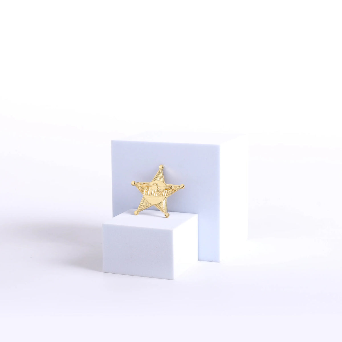 Badge Usher Metal Star Goldtone Pin by Swanson Christian Products, product view 4