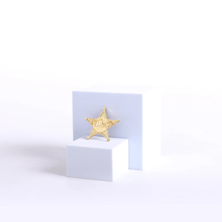 Badge Usher Metal Star Goldtone Pin by Swanson Christian Products, product view 4