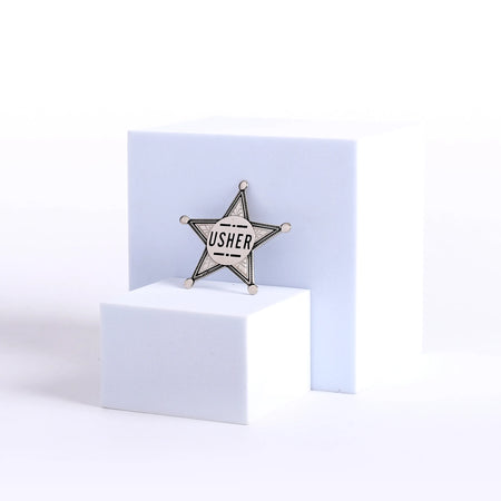 Badge Usher Metal Star Silvertone Magnet by Swanson Christian Products