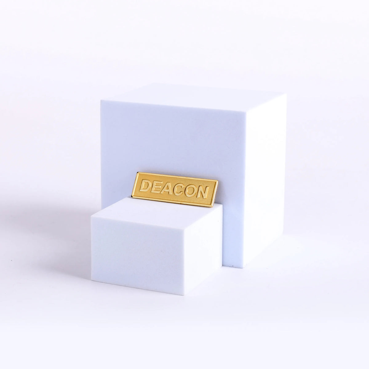 Badge Deacon Metal Goldtone Pin by Swanson Christian Products, product view 3