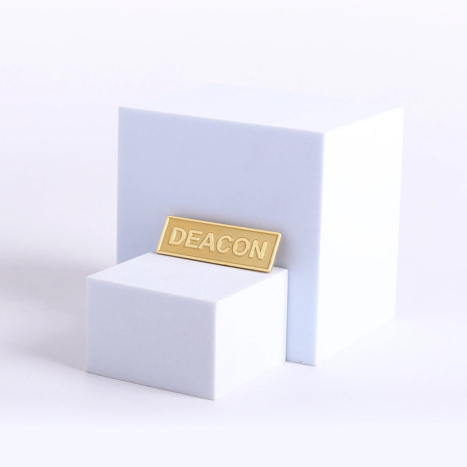 Badge Deacon Metal Goldtone Pin by Swanson Christian Products