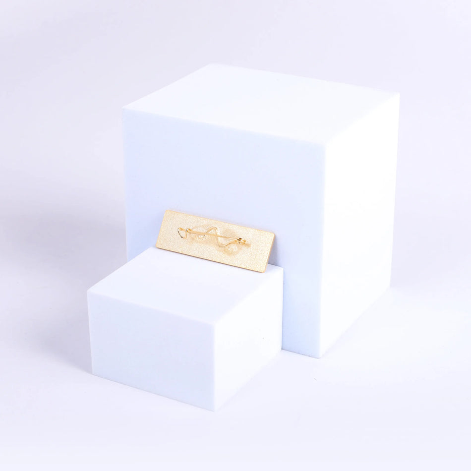 Badge Jr Usher Metal Goldtone Pin by Swanson Christian Products, product view 2