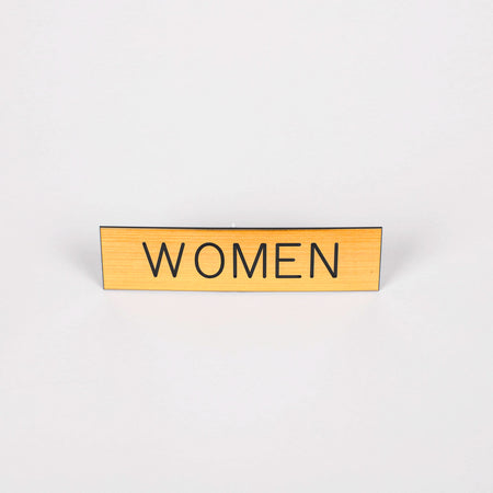 SIGN ENGRAVED WOMEN ADHESIVE BACK GOLD