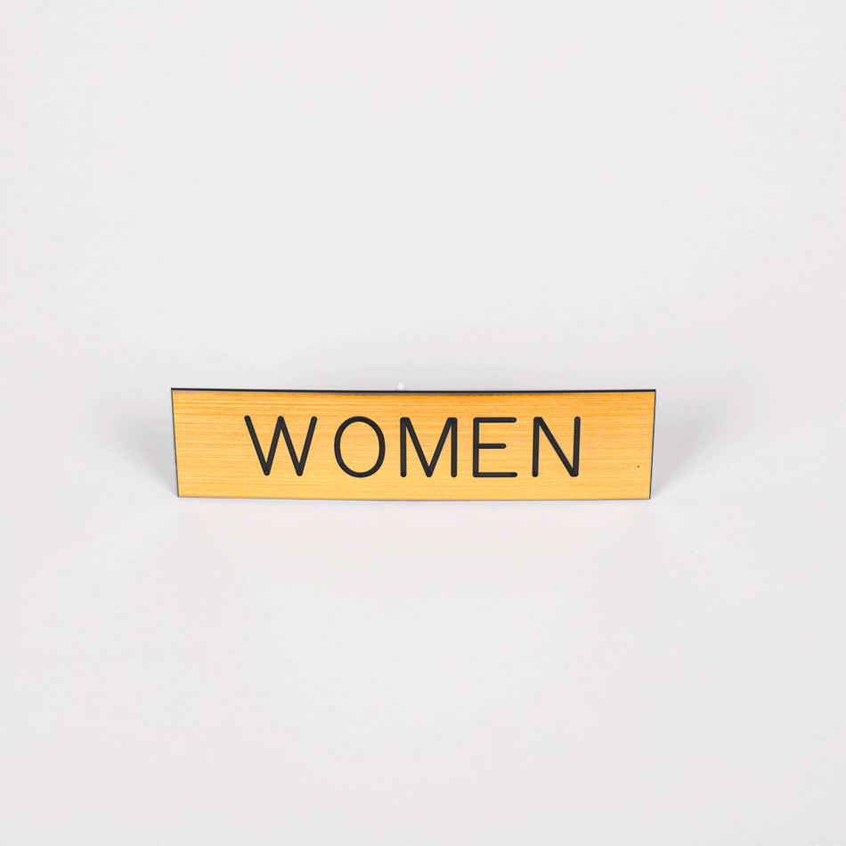 SIGN ENGRAVED WOMEN ADHESIVE BACK GOLD