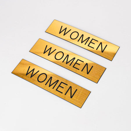 SIGN ENGRAVED WOMEN ADHESIVE BACK GOLD
