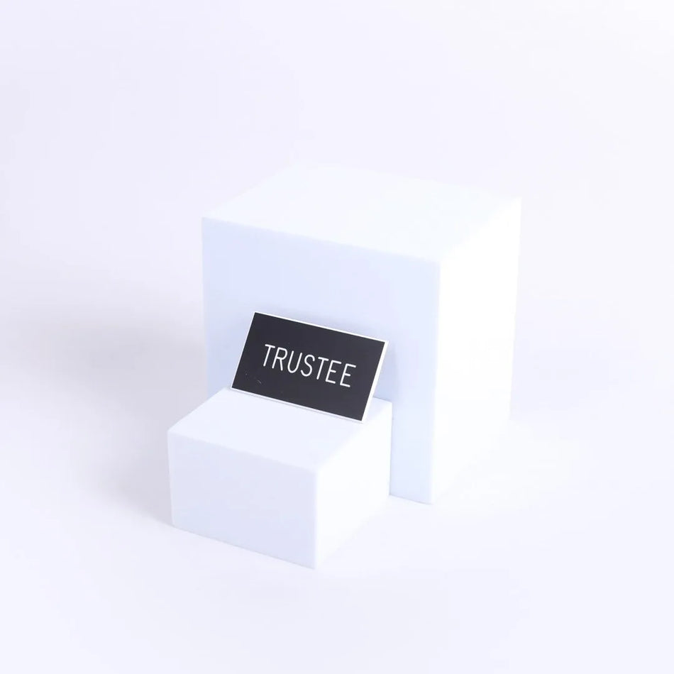 Badge Engraved Trustee Black Magnet by Swanson Christian Products, product view 2