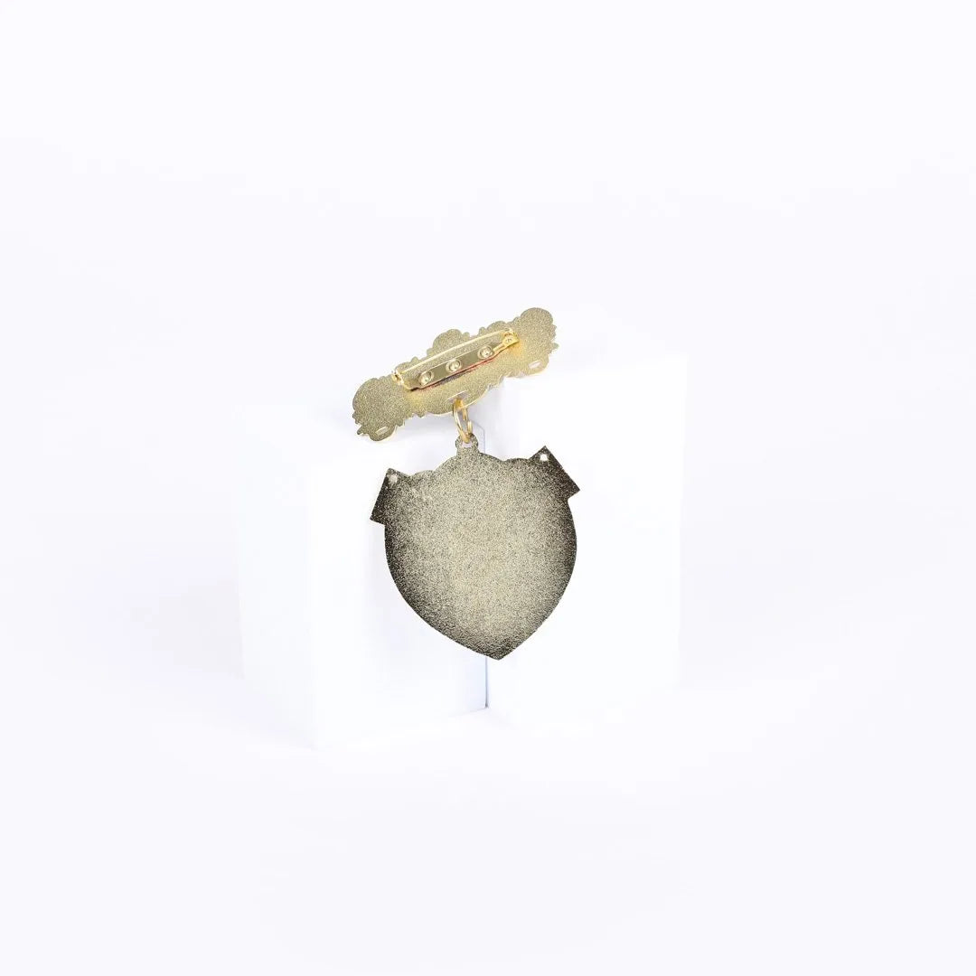 BADGE SHIELD USHER PRAYING HANDS WELCOME PIN