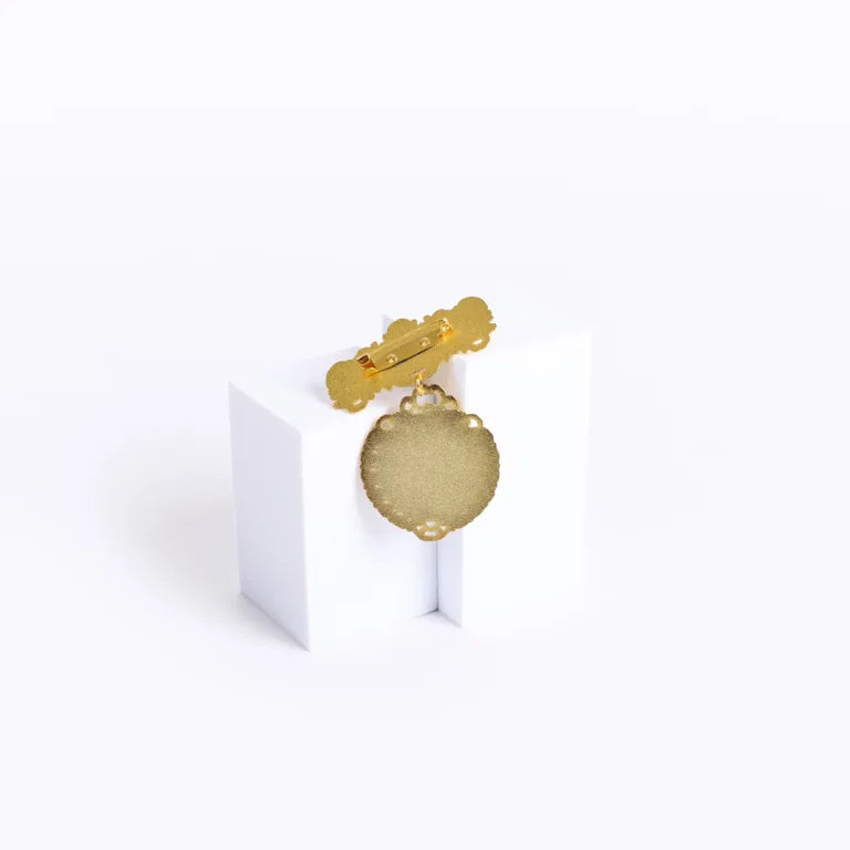 Badge – Fancy Round – Jr. Usher – Praying Hands Welcome – Pin