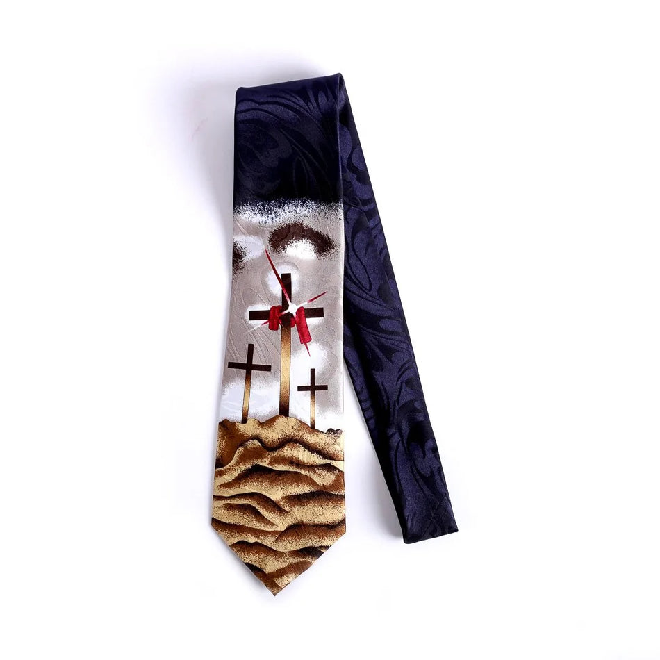 Tie Polyester – Three Crosses with Twinkle