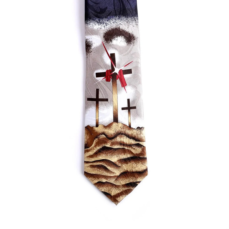 Tie Polyester – Three Crosses with Twinkle