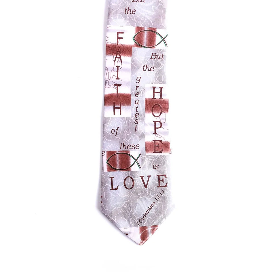 Tie Polyester - Faith Hope Love 1 Cor. 13:13 by Swanson Christian Products, product view 2