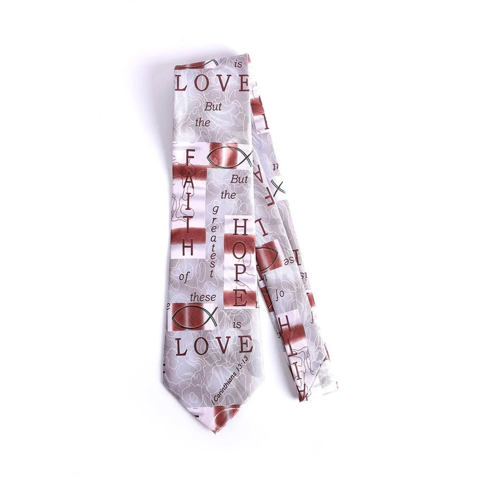 Tie Polyester - Faith Hope Love 1 Cor. 13:13