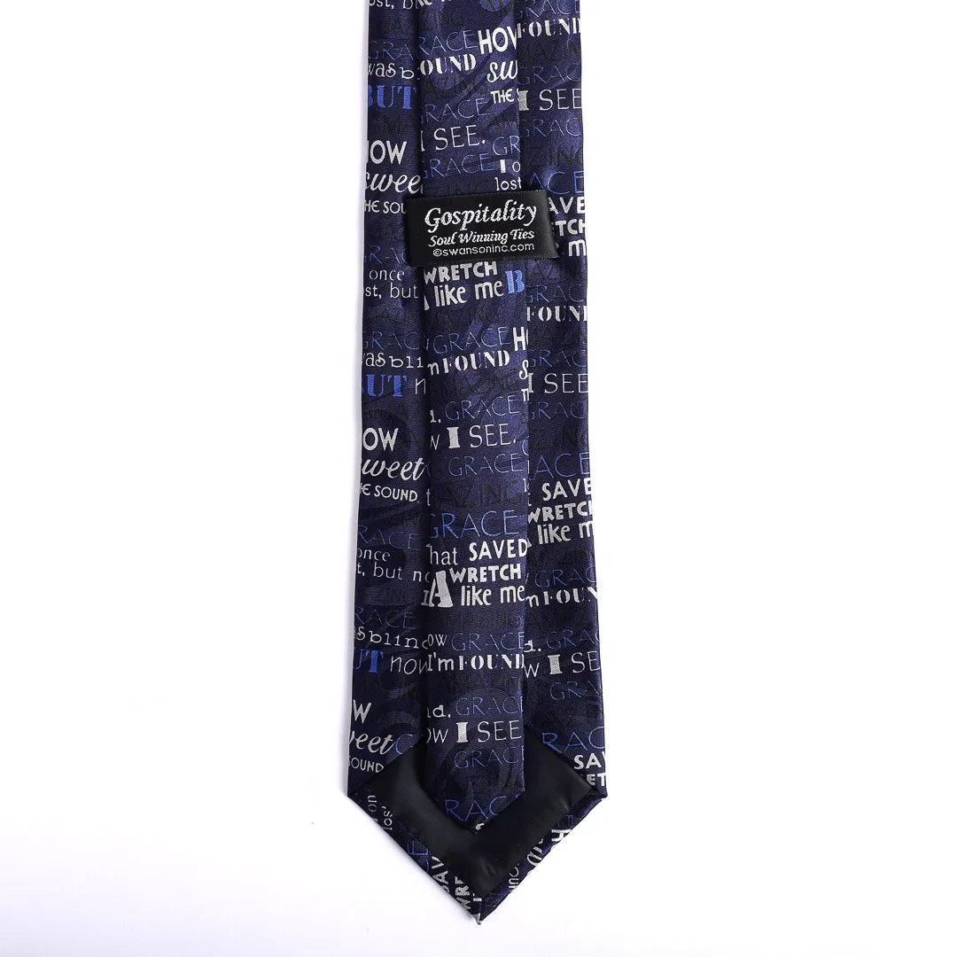 TIE POLYESTER AMAZING GRACE BLUE