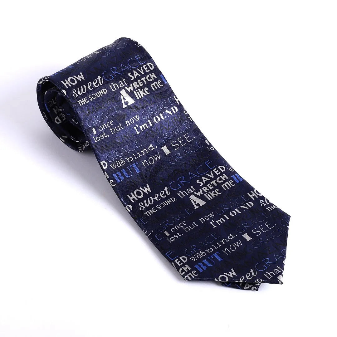 TIE POLYESTER AMAZING GRACE BLUE
