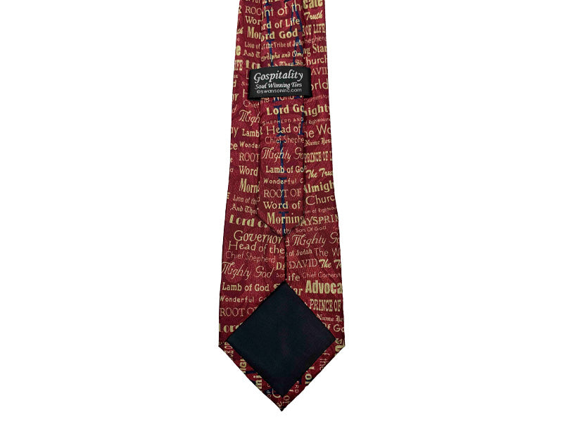 TIE POLYESTER I AM BURGUNDY