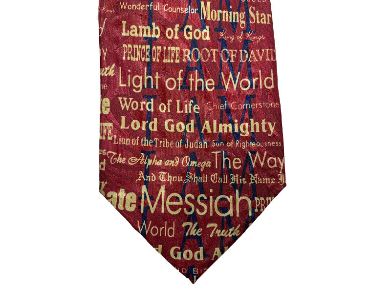 TIE POLYESTER I AM BURGUNDY