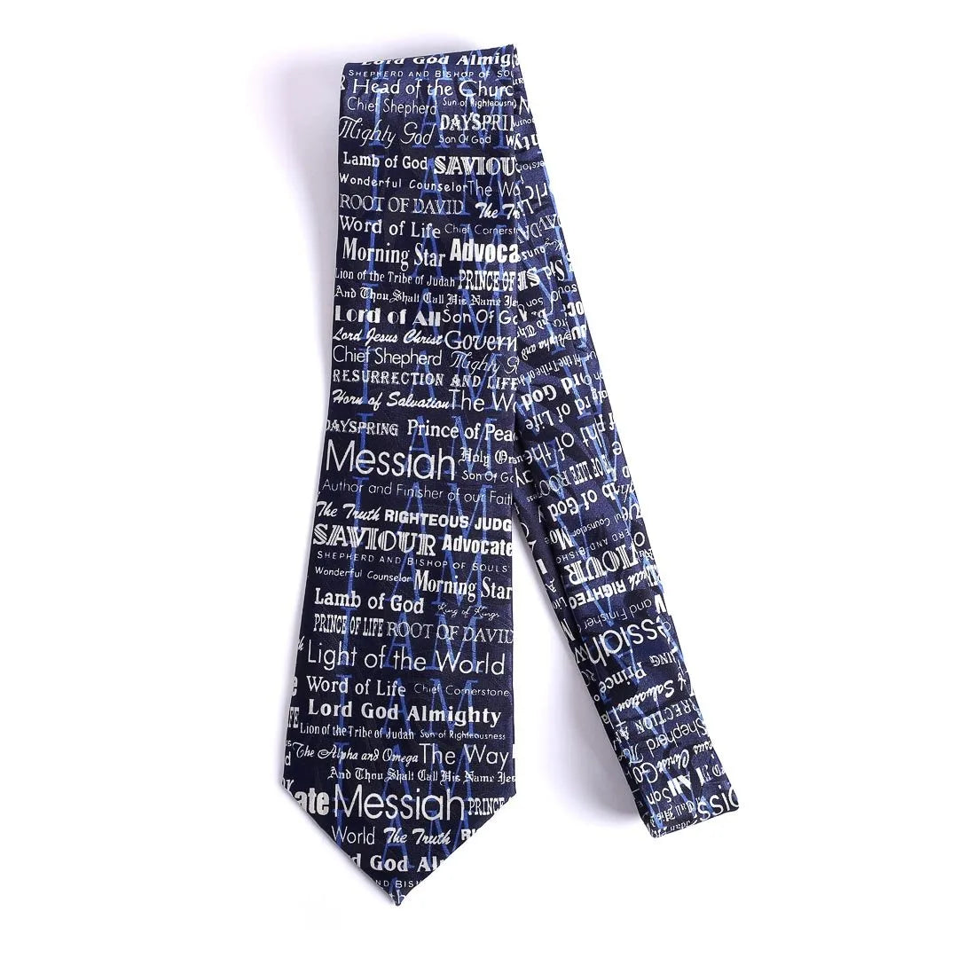 TIE POLYESTER I AM NAVY
