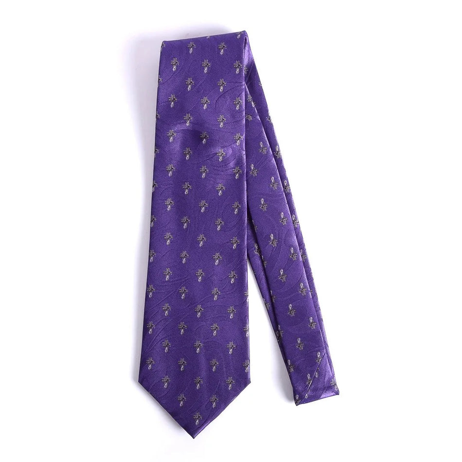 Tie Polyester – Purple Cross