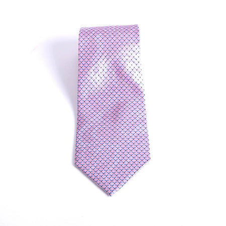 TIE POLYESTER DIAMOND CROSS PINK