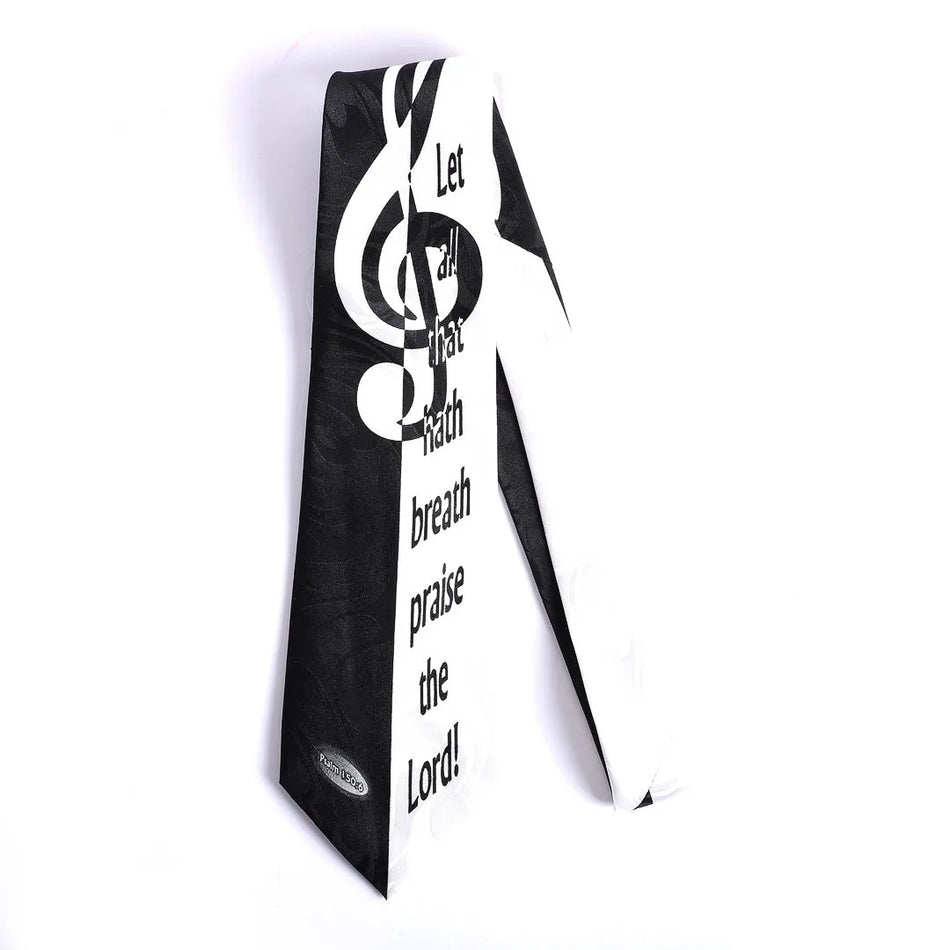 Tie Polyester - Let All That Hath Breath Praise Him - Grey