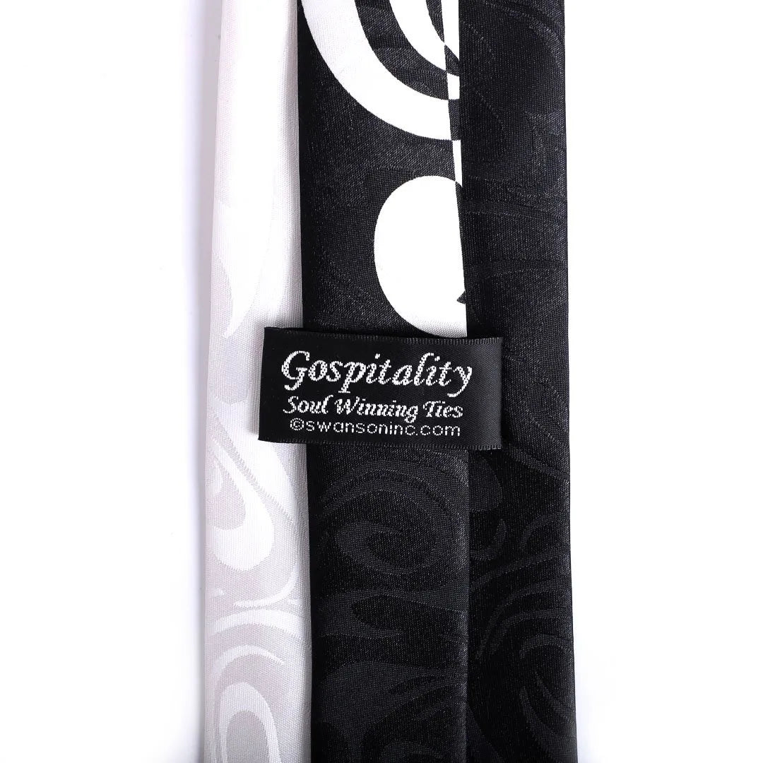 Tie Polyester - Let All That Hath Breath Praise Him - Grey by Swanson Christian Products, product view 3