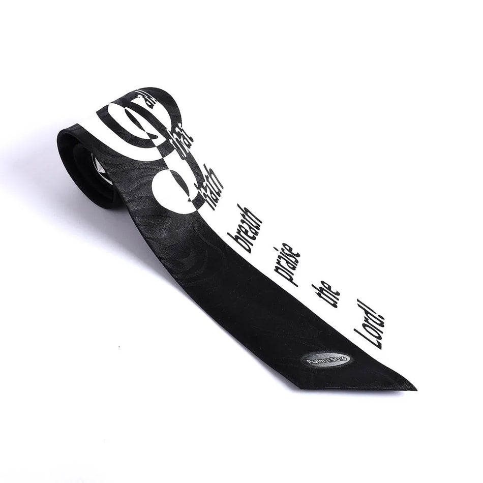 Tie Polyester – Let All That Hath Breath Praise Him – Grey