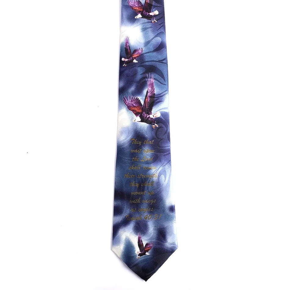 Tie Polyester – Isaiah 40:31 Eagles – Navy