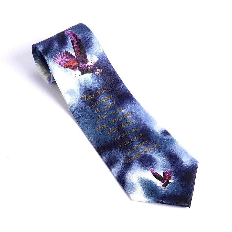 Tie Polyester – Isaiah 40:31 Eagles – Navy