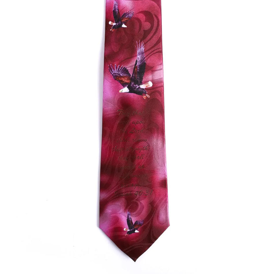 Tie Polyester – Isaiah 40:31 Eagles – Burgundy