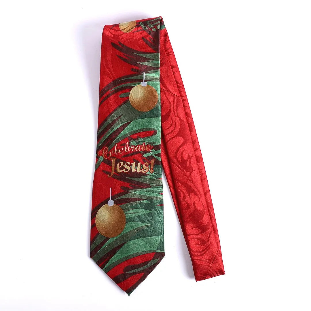 Necktie - Celebrating Jesus - Red - Faith-Inspired Tie by Swanson Christian Products