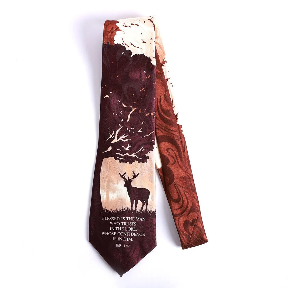 Tie Polyester - Jer. 17:7 - Deer