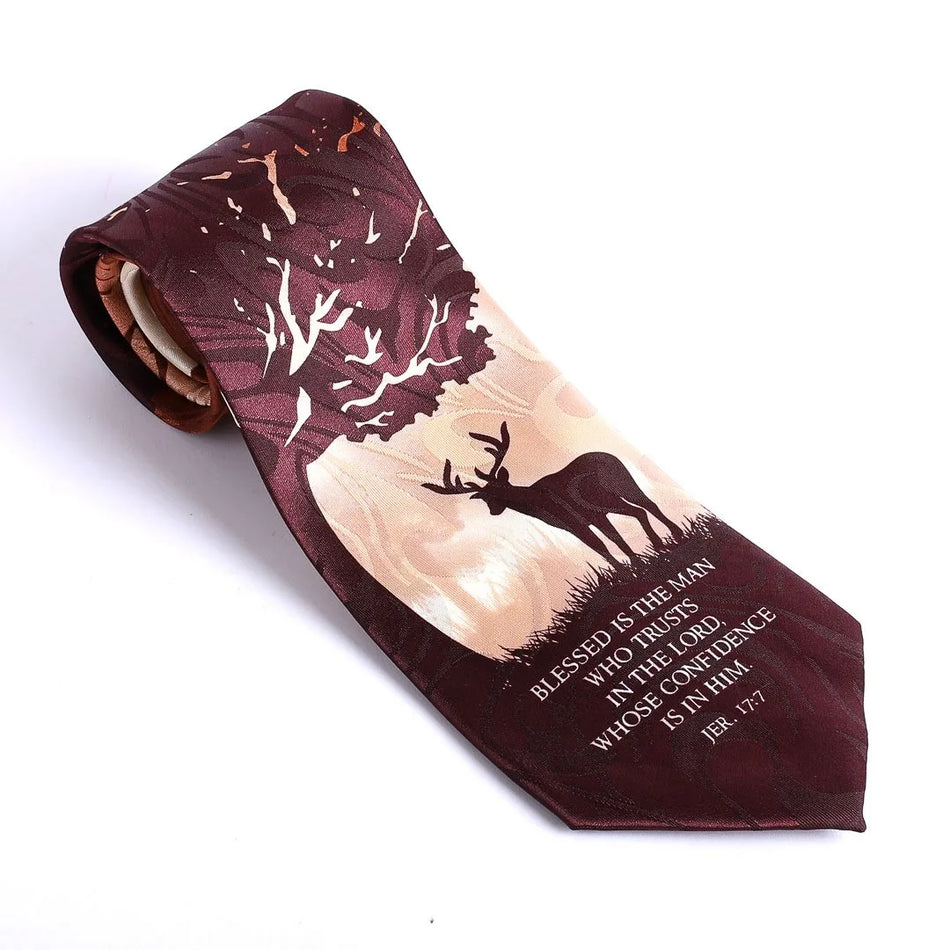 Tie Polyester – Jer. 17:7 – Deer