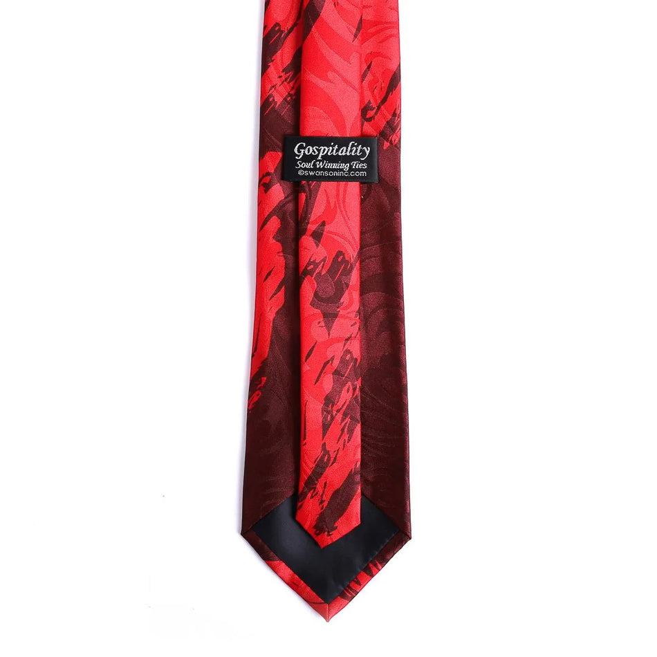 Necktie - New Cross Red - Faith-Inspired Tie by Swanson Christian Products, product view 2