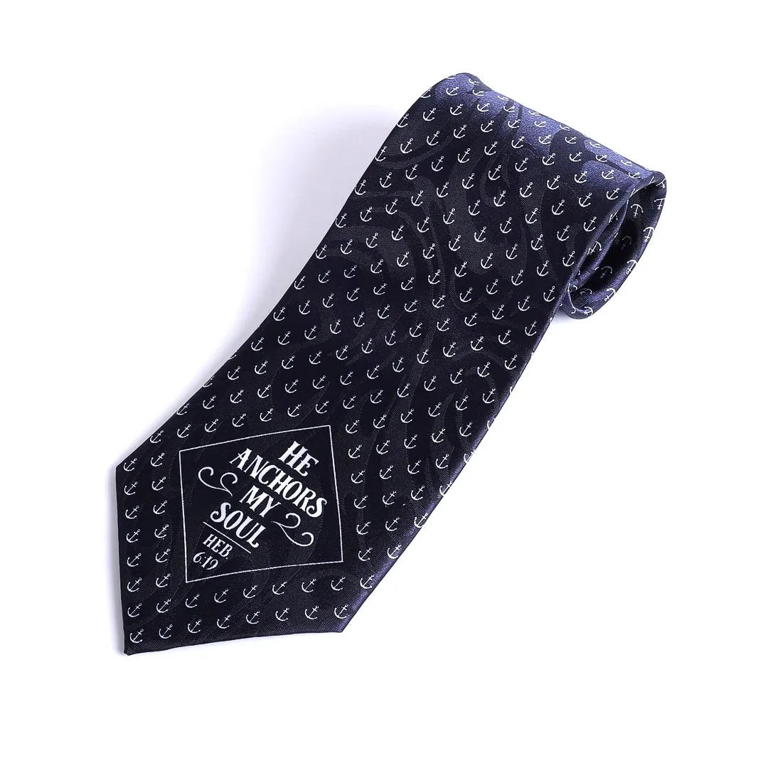 Tie Polyester - He Anchors My Soul by Swanson Christian Products, product view 7