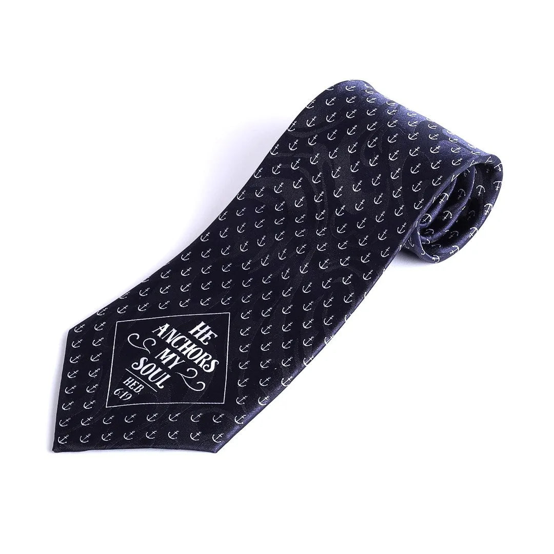 Tie Polyester - He Anchors My Soul by Swanson Christian Products, product view 8