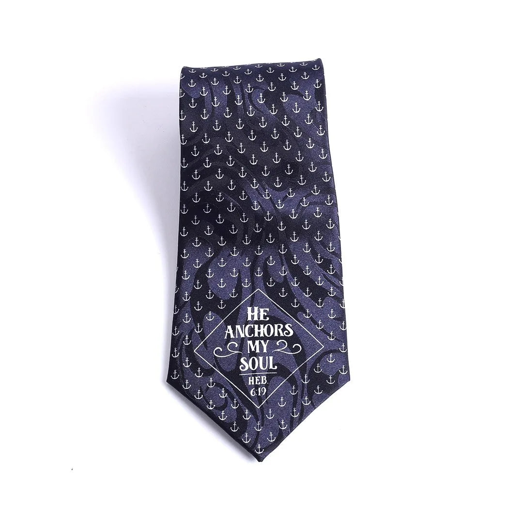 Tie Polyester - He Anchors My Soul by Swanson Christian Products, product view 5
