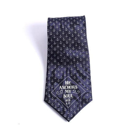 Tie Polyester - He Anchors My Soul by Swanson Christian Products, product view 5