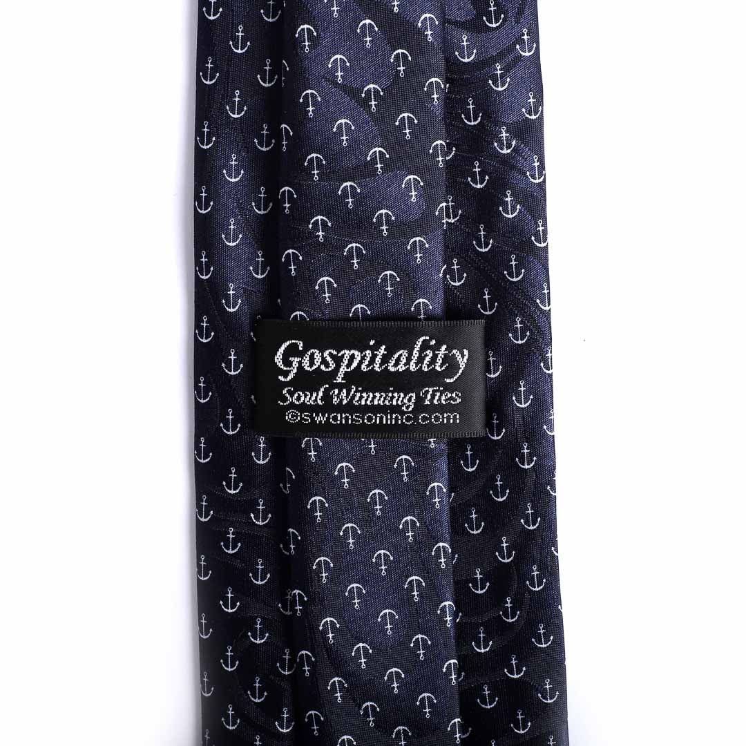 Tie Polyester - He Anchors My Soul by Swanson Christian Products, product view 3