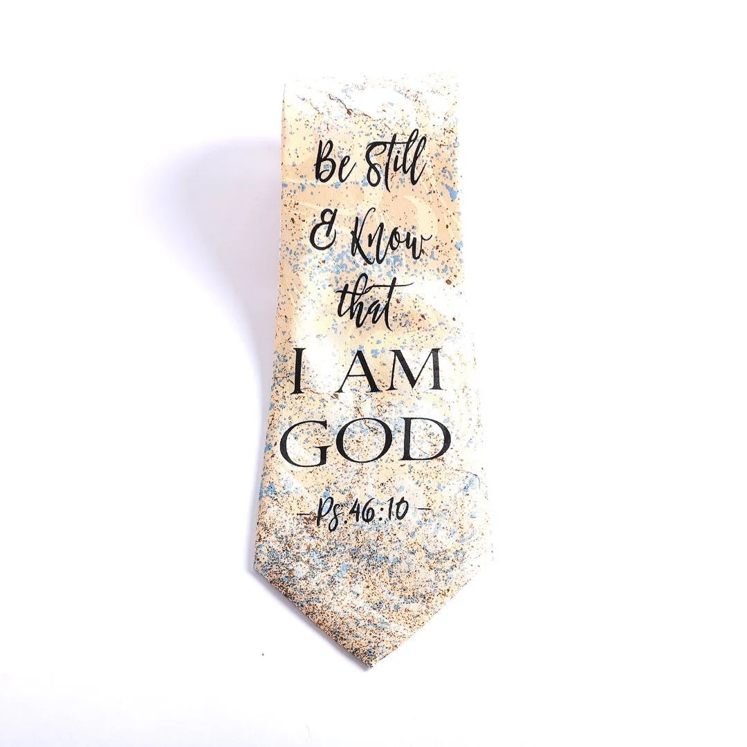 Tie Polyester - Be Still & Know I Am God by Swanson Christian Products, product view 4