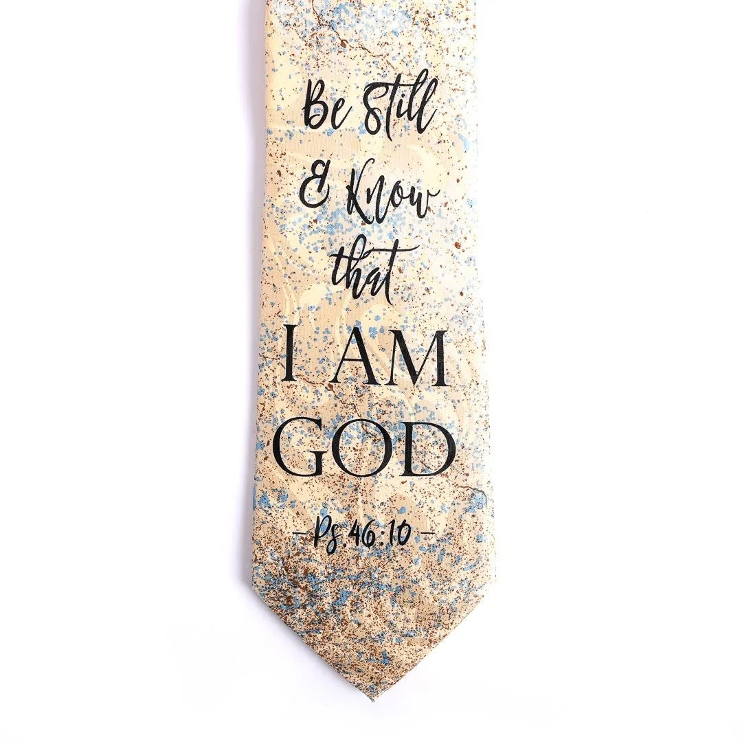 Tie Polyester - Be Still & Know I Am God by Swanson Christian Products, product view 5