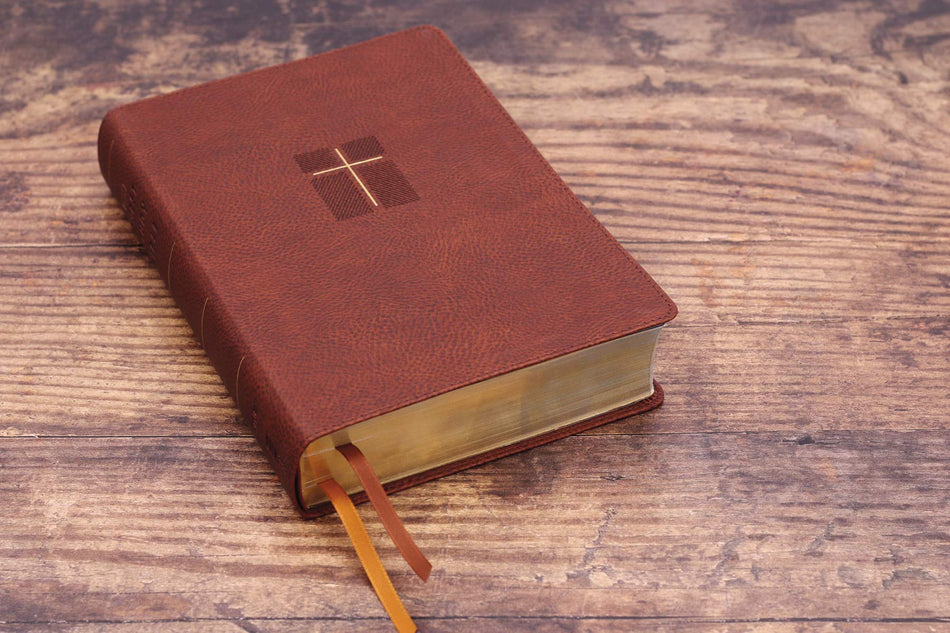NIV, Quest Study Bible, Comfort Print: The Only Q and A Study Bible – Leathersoft™, Brown by HarperCollins, product view 2