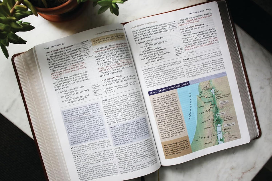 NIV Application Bible, Large Print, Red Letter, Comfort Print: Bringing the Ancient Message of the Bible, product view 2