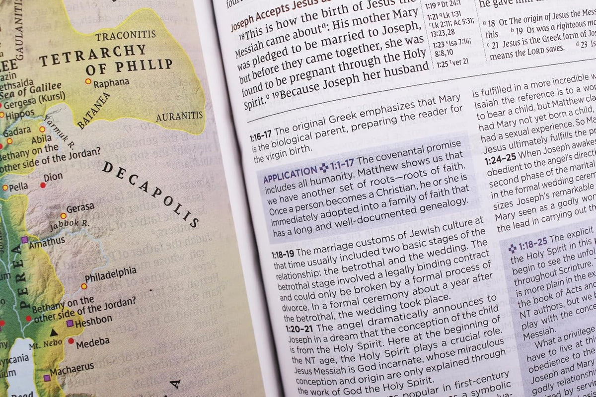 NIV Application Bible, Large Print, Red Letter, Comfort Print: Bringing the Ancient Message of the Bible, product view 9