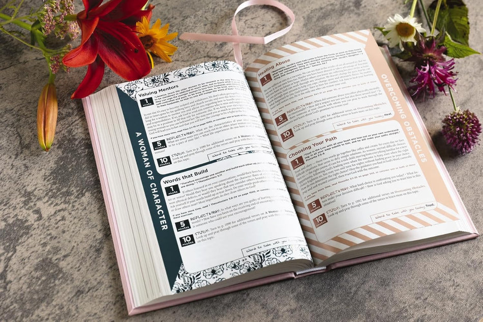 NIV, The Busy Mom's Bible, Red Letter Edition, Comfort Print: Daily Inspiration Even If You Only Have One, product view 2