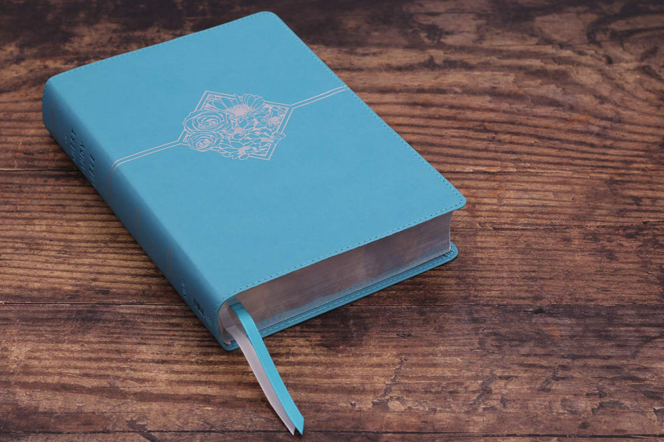 NIV, Quest Study Bible, Comfort Print: The Only Q and A Study Bible – Leathersoft™, Turquoise, product view 2