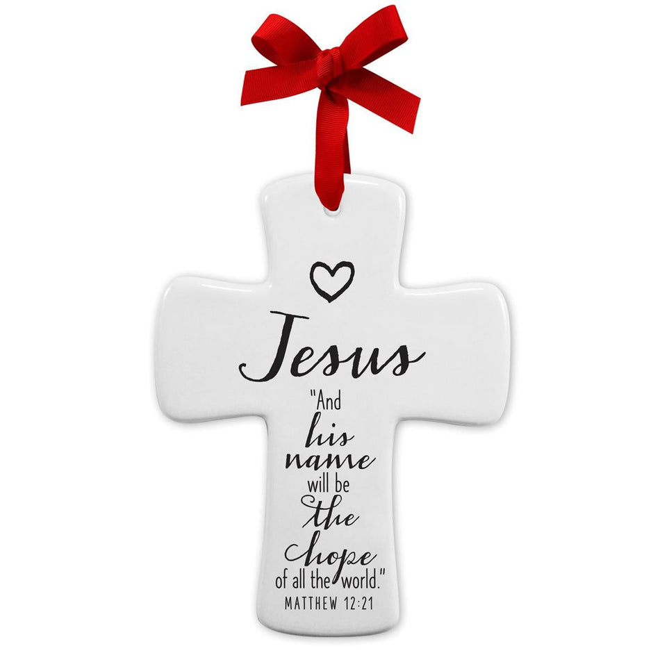 Christmas Ornament Jesus Cross 4.5" by Dicksons