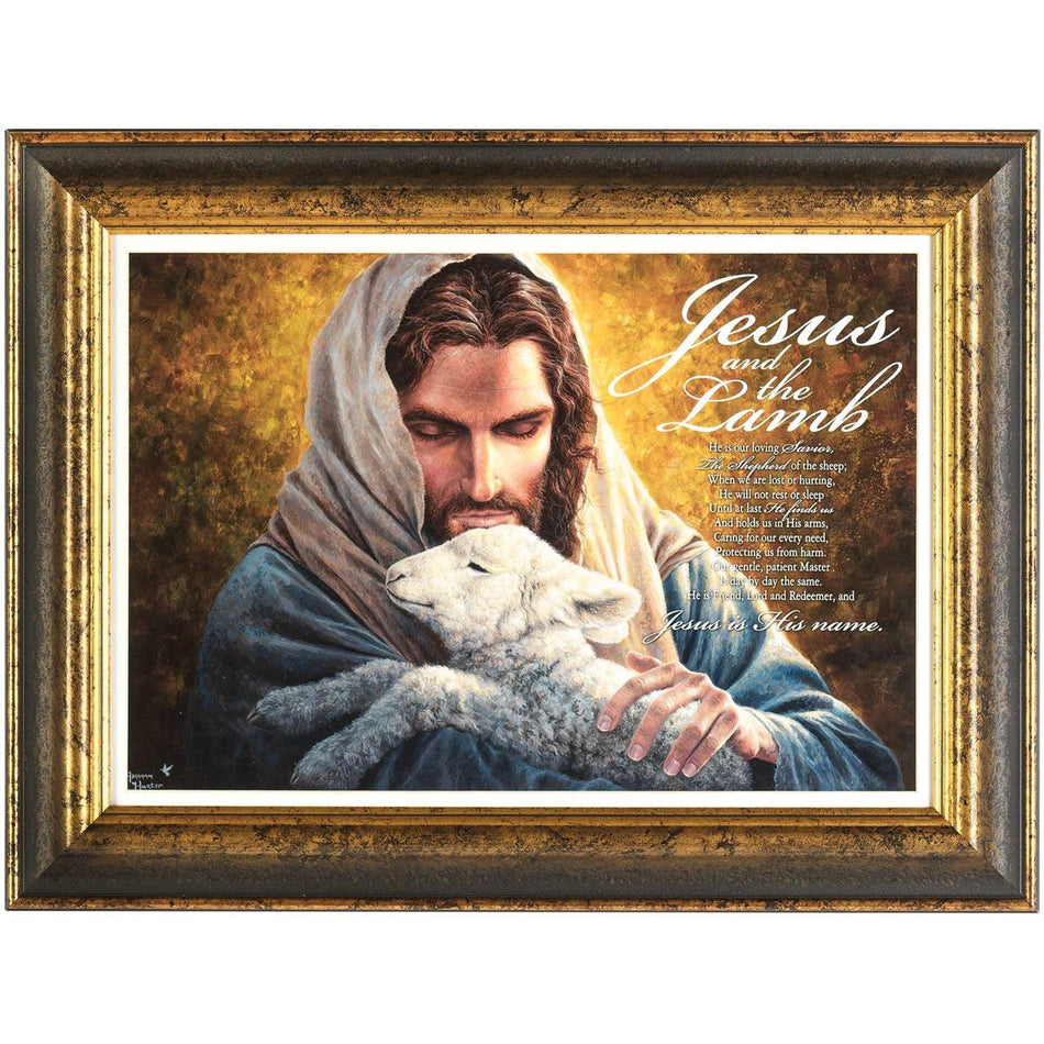 Framed Wall Art Jesus & The Lamb 24x18 by Dicksons, product view 2