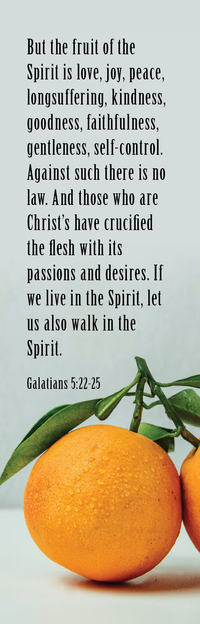 Inspirational Bookmark: Fruit of the Spirit (Package of 25): Galatians 5:22-25 (NKJV)