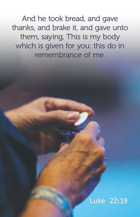 Communion Bulletin: In Remembrance of Me (Package of 100): Luke 22:19-20 (KJV) by Broadman and Holman