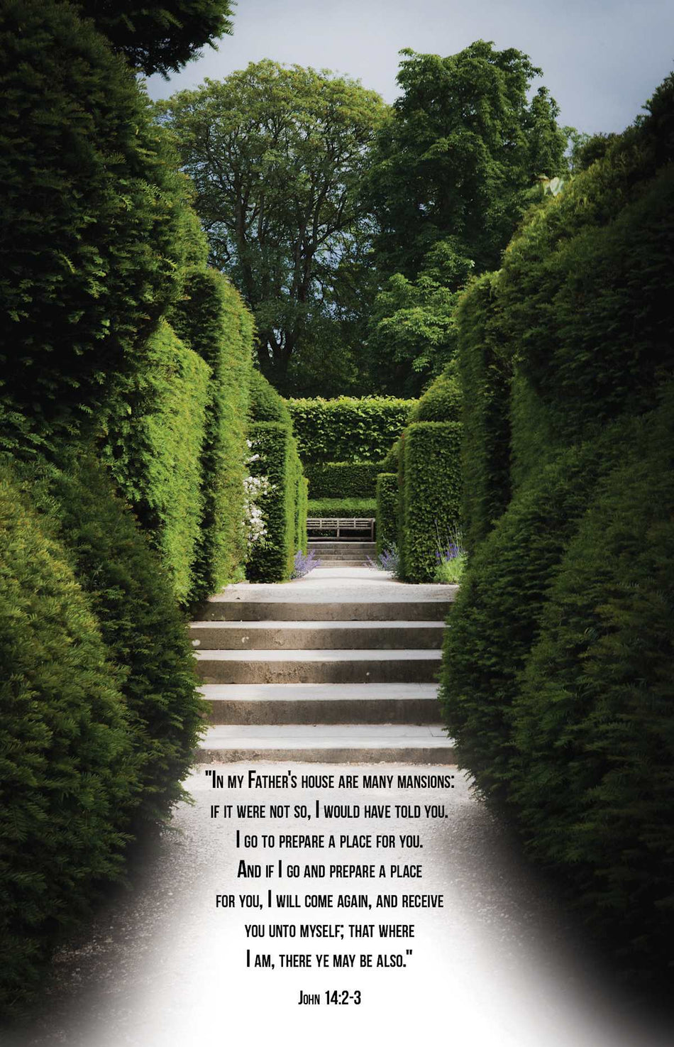 Funeral Bulletin: Many Mansions (Package of 100): John 14:2-3 (KJV) by Broadman and Holman
